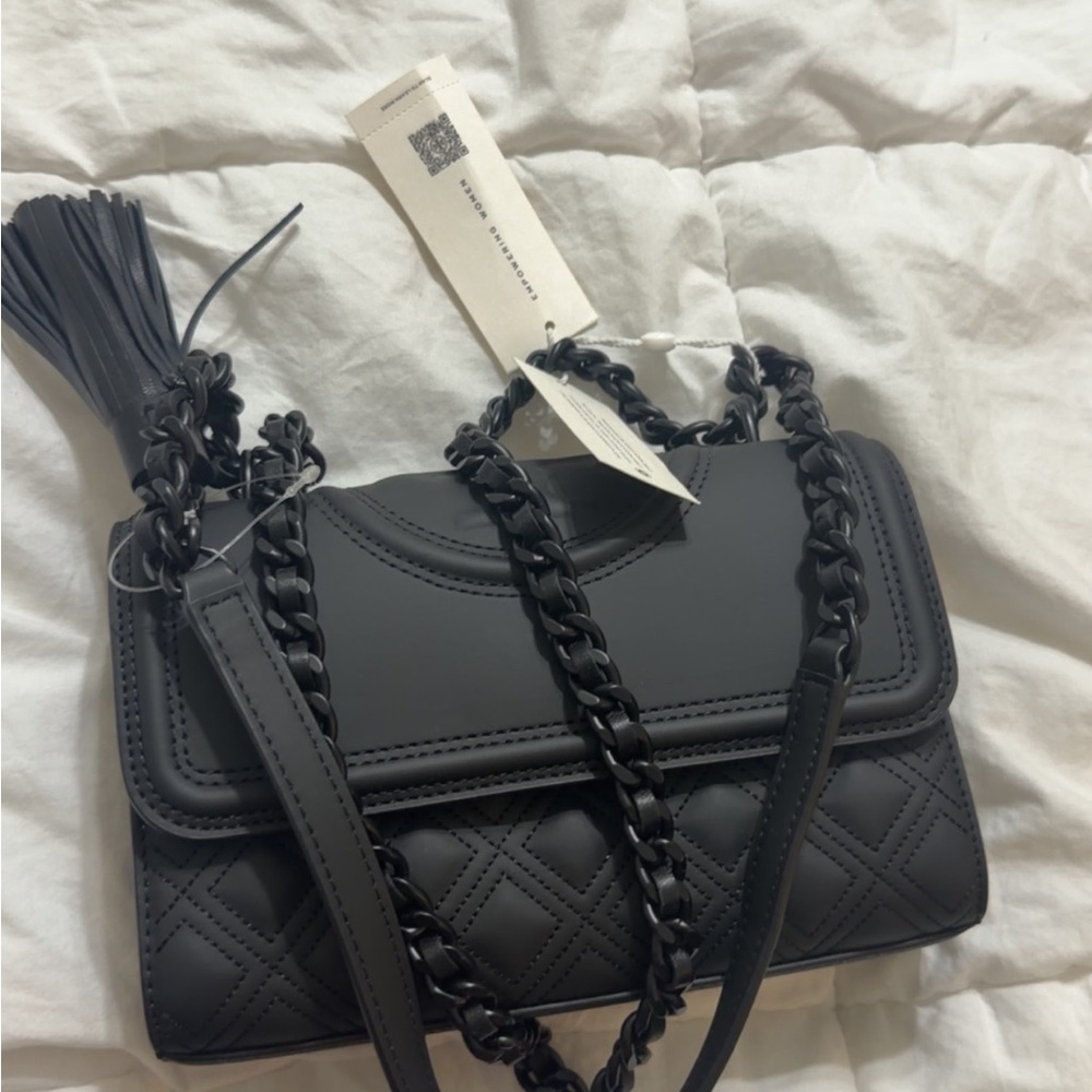 Tory Burch Black Quilted Crossbody Bag